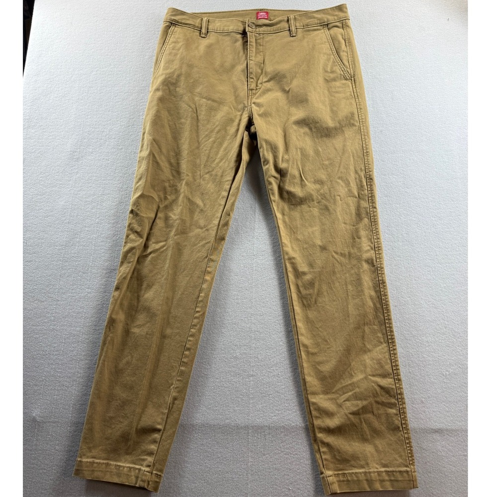 Levi XX Chino Pants Mens 36x32 Brown Standard Taper Stretch Khaki